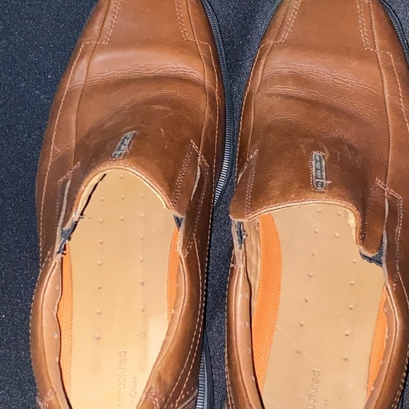 UNSTRUCTURED BY CLARKS MENS SIZE 10.5 Men's Brown Leather Loafers. CLEAN - Picture 4 of 13